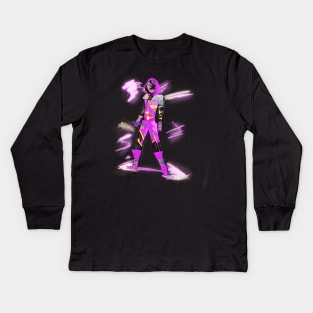 Solar Ranger Violet (Glow) Kids Long Sleeve T-Shirt